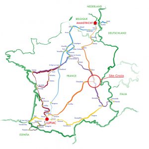 Carte de la Route Européenne d'Artagnan